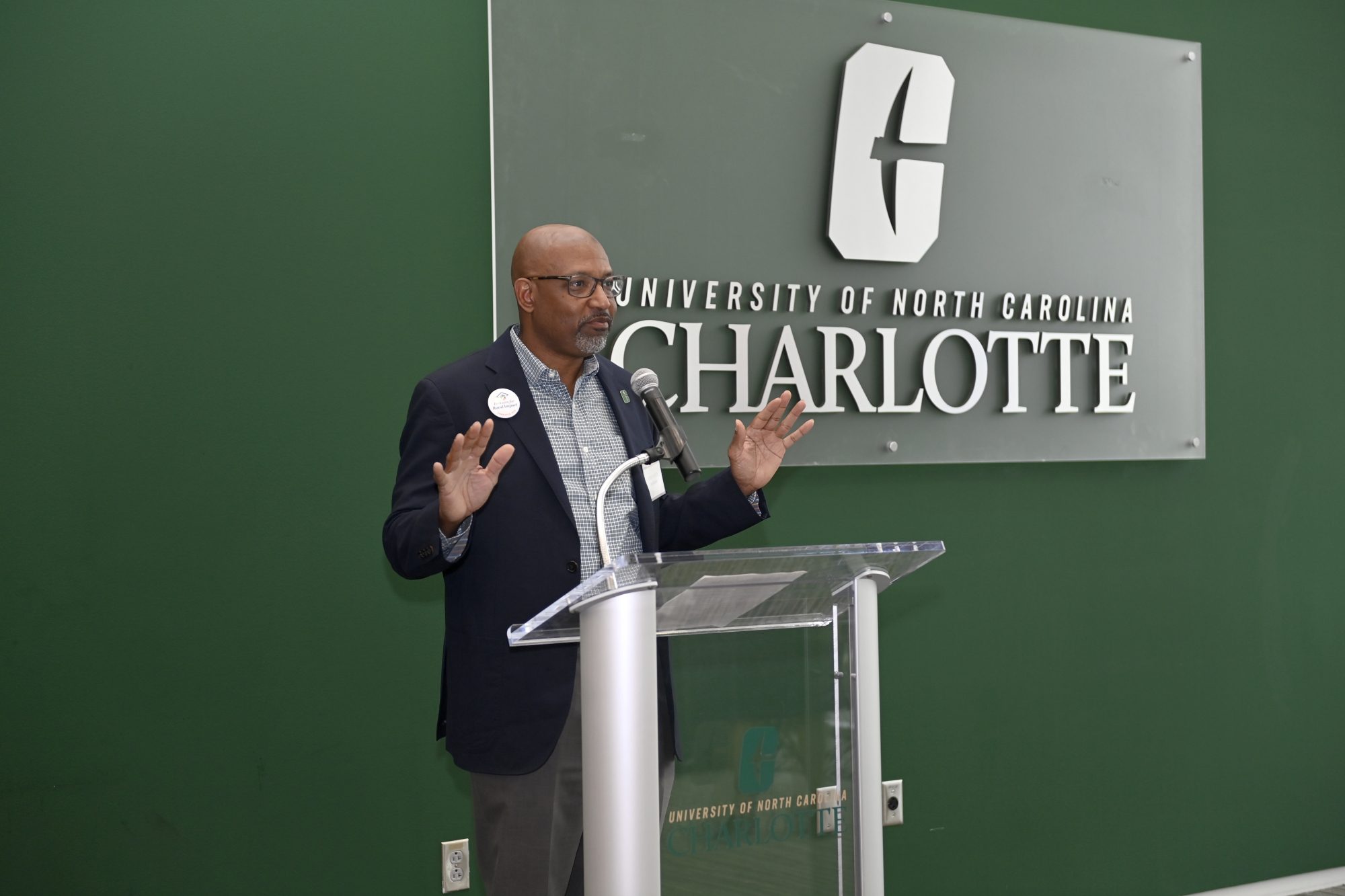 Dr. Byron White, Associate Provost for Urban Research and Community Engagement. Provides an overview of urbanCORE’s during the VIP reception